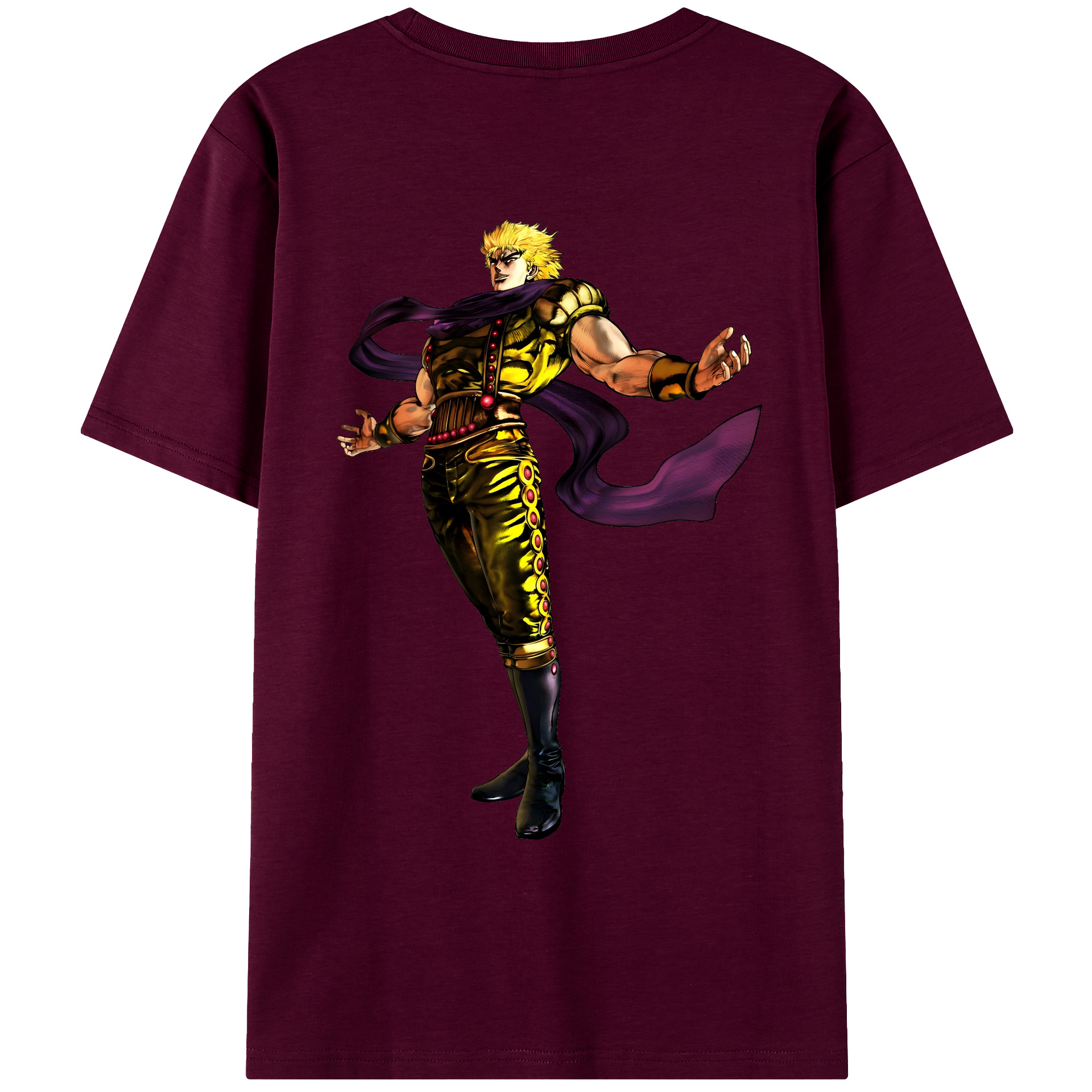 （画像用） ジョジョの奇妙な冒険 ディオ?ブランドー JoJo's Bizarre Adventure Dio Brando レディース半袖Tシャツ(バックプリント)